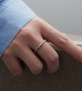 twisted rope ring (silver925)