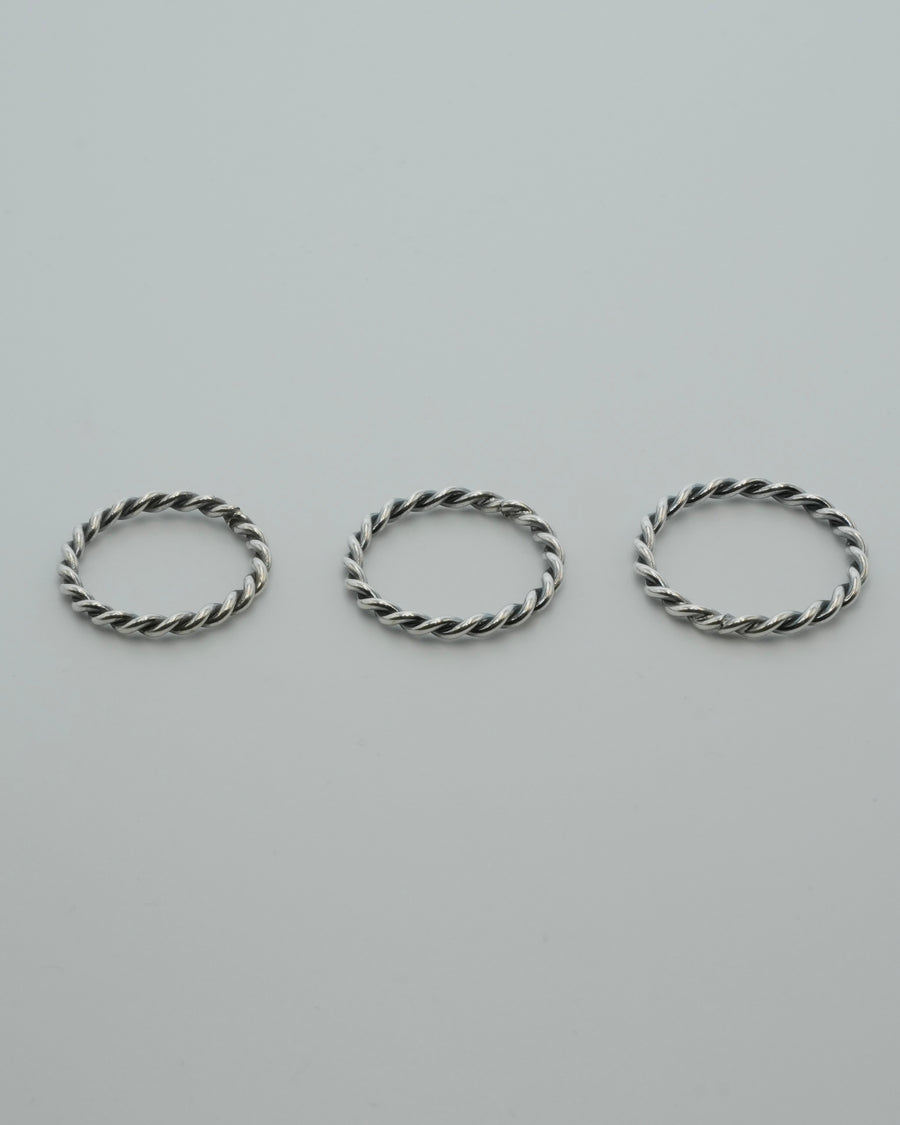 twisted rope ring (silver925) - beller