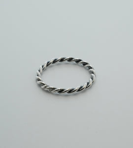 twisted rope ring (silver925)