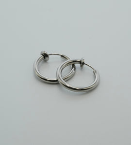 minimal hoop stainless earring (stainless steel)