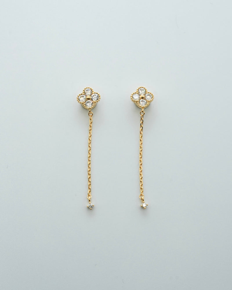 clover chain magnetic earring