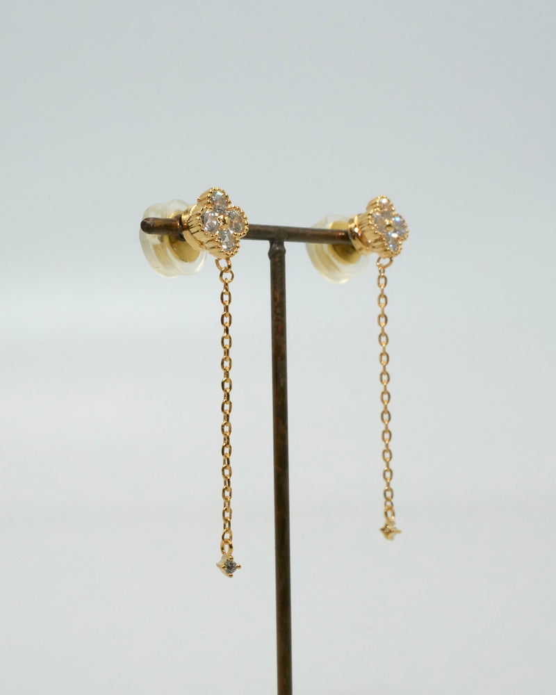 clover chain magnetic earring