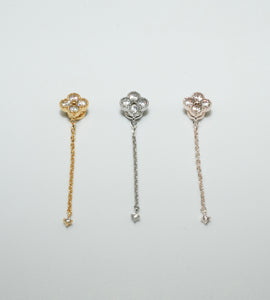 clover chain magnetic earring