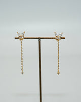butterfly chain magnetic earring