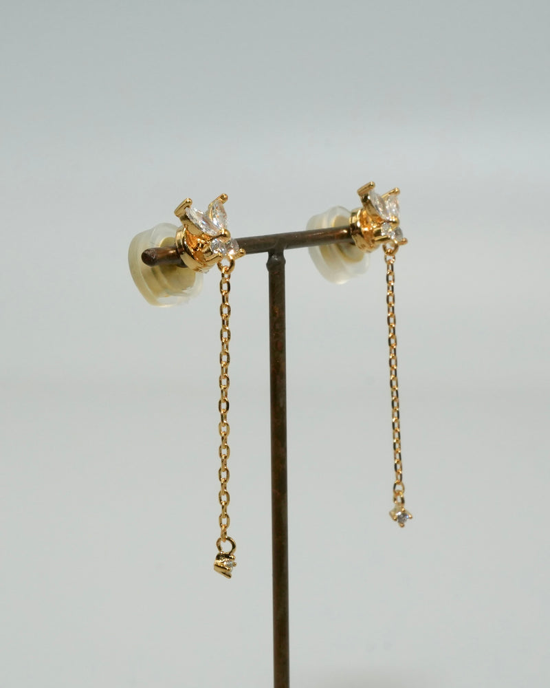 butterfly chain magnetic earring