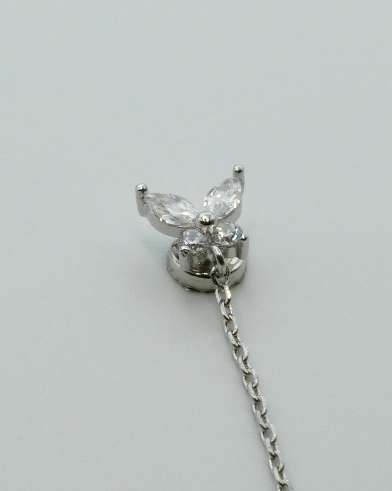 butterfly chain magnetic earring