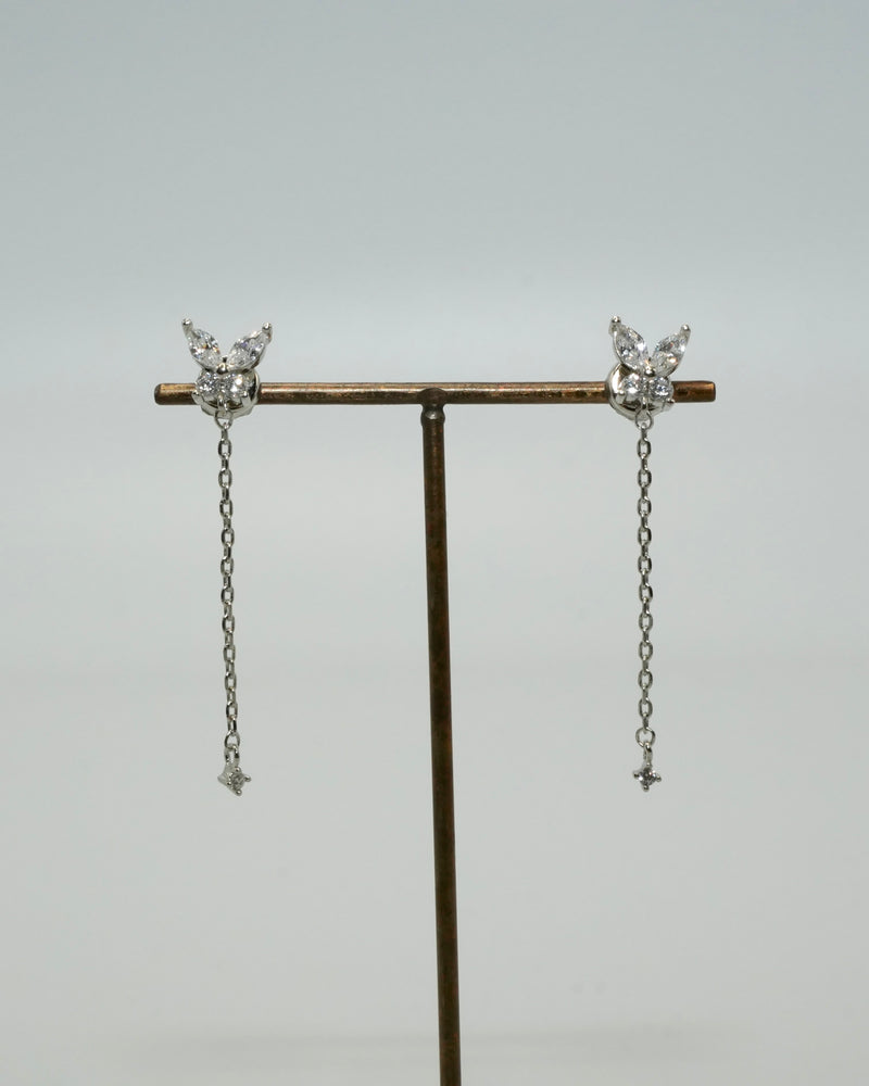 butterfly chain magnetic earring