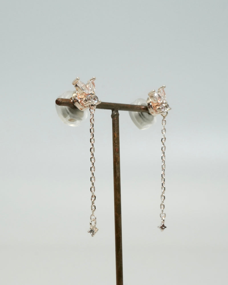 butterfly chain magnetic earring