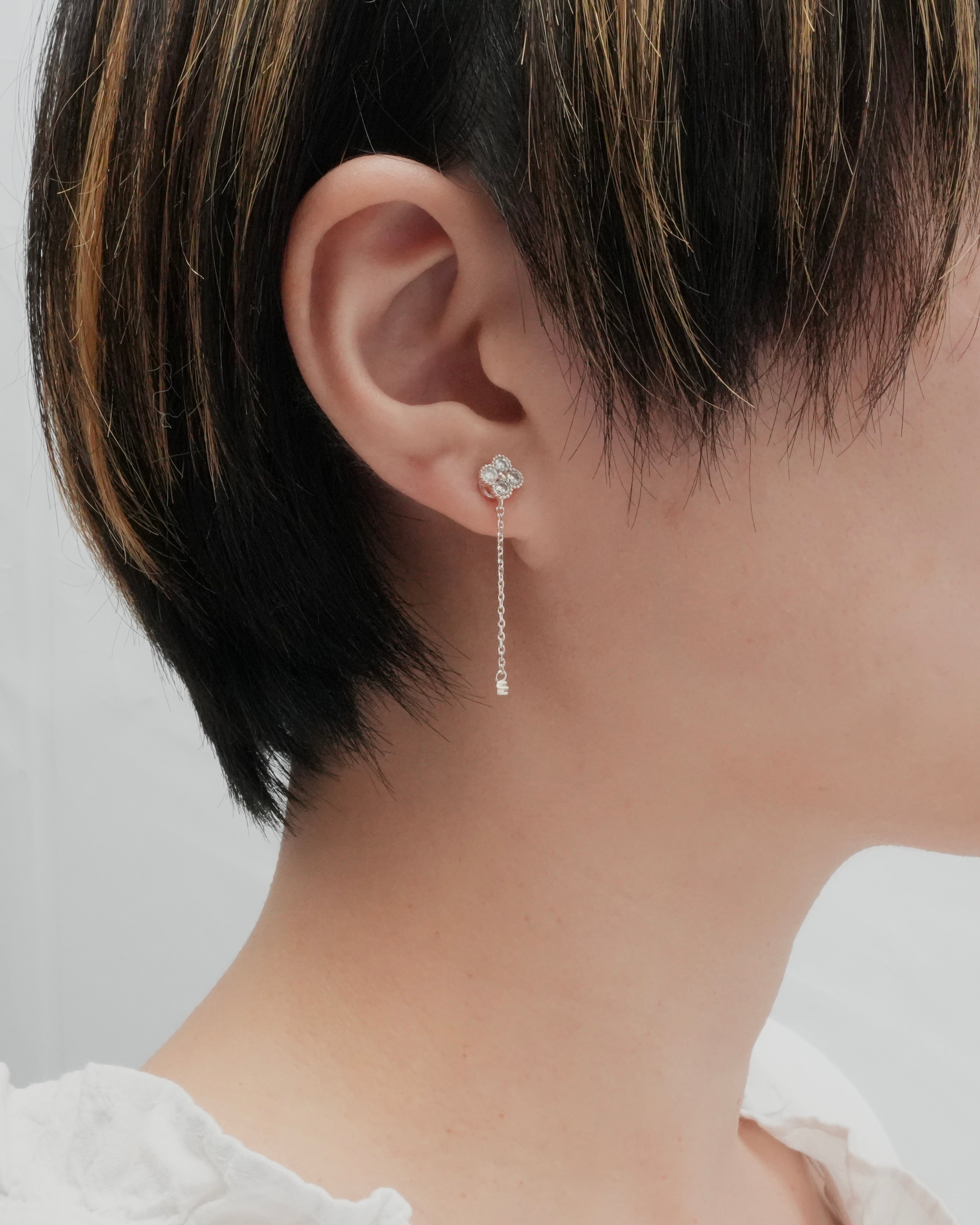 clover chain magnetic earring - beller