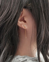 butterfly chain magnetic earring