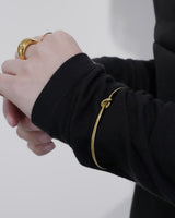 knot stainless bangle (stainless steel)