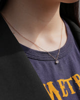 solitaire drop stainless necklace (stainless steel)