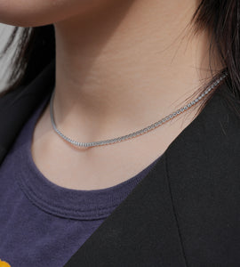 clear strand stainless necklace (stainless steel)