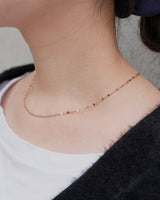 marquise link stainless necklace (stainless steel)