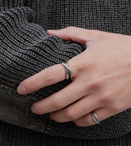 Dual-Crossover-Ring aus Edelstahl