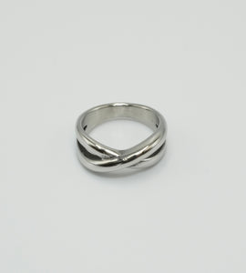 Dual-Crossover-Ring aus Edelstahl