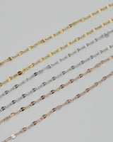 marquise link stainless necklace (stainless steel)