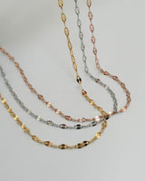 marquise link stainless necklace (stainless steel)