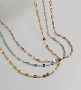 marquise link stainless necklace (stainless steel)