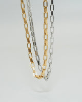 rectangular chain stainless necklace (stainless steel)