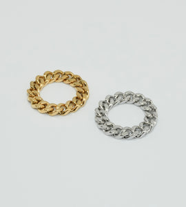 curb chain stainless ring (stainless steel)