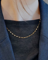 marquise link stainless necklace (stainless steel)