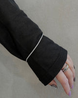 clear stone stainless bracelet (stainless steel)