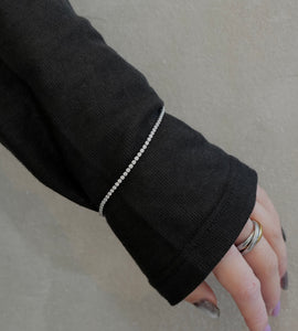 clear stone stainless bracelet (stainless steel)