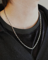 rectangular chain stainless necklace (stainless steel)
