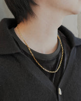 rectangular chain stainless necklace (stainless steel)