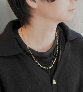 rectangular chain stainless necklace (stainless steel)