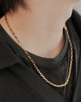 rectangular chain stainless necklace (stainless steel)