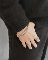 curb chain stainless bracelet (stainless steel)