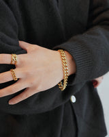 curb chain stainless bracelet (stainless steel)