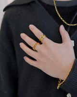 curb chain stainless ring (stainless steel)