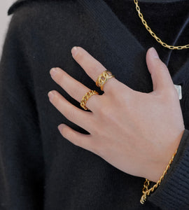 curb chain stainless ring (stainless steel)