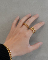 curb chain stainless ring (stainless steel)