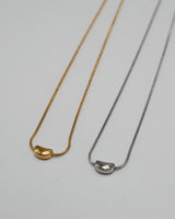 Sleek Bean Snake Chain Necklace(stainless steel)