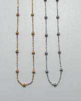 Station Ball Necklace(stainless steel)