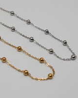 Station Ball Necklace(stainless steel)