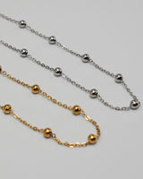 Station Ball Necklace(stainless steel)