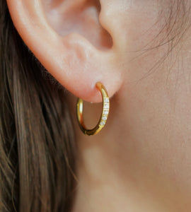 cubic zir mini hoop pierce(stainless steel)