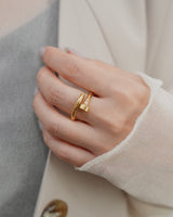 Nail Wrap Gold Ring(stainless steel)