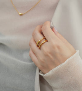 dual curve stainless ring (stainless steel)