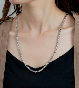 thick silver stainless necklace（stainless steel）