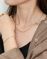 Oval Rice Chain Bracelet(stainless steel)