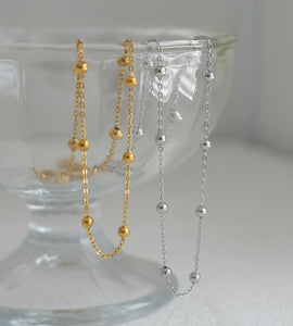 station ball necklace(stainless steel)