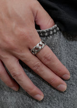 Cuban Chain Wide Ring(stainless steel)