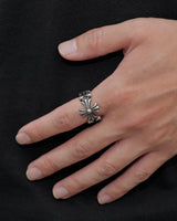 Gothic Cross Motif Silver Ring(stainless steel)