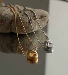 nuance drop necklace(stainless steel)